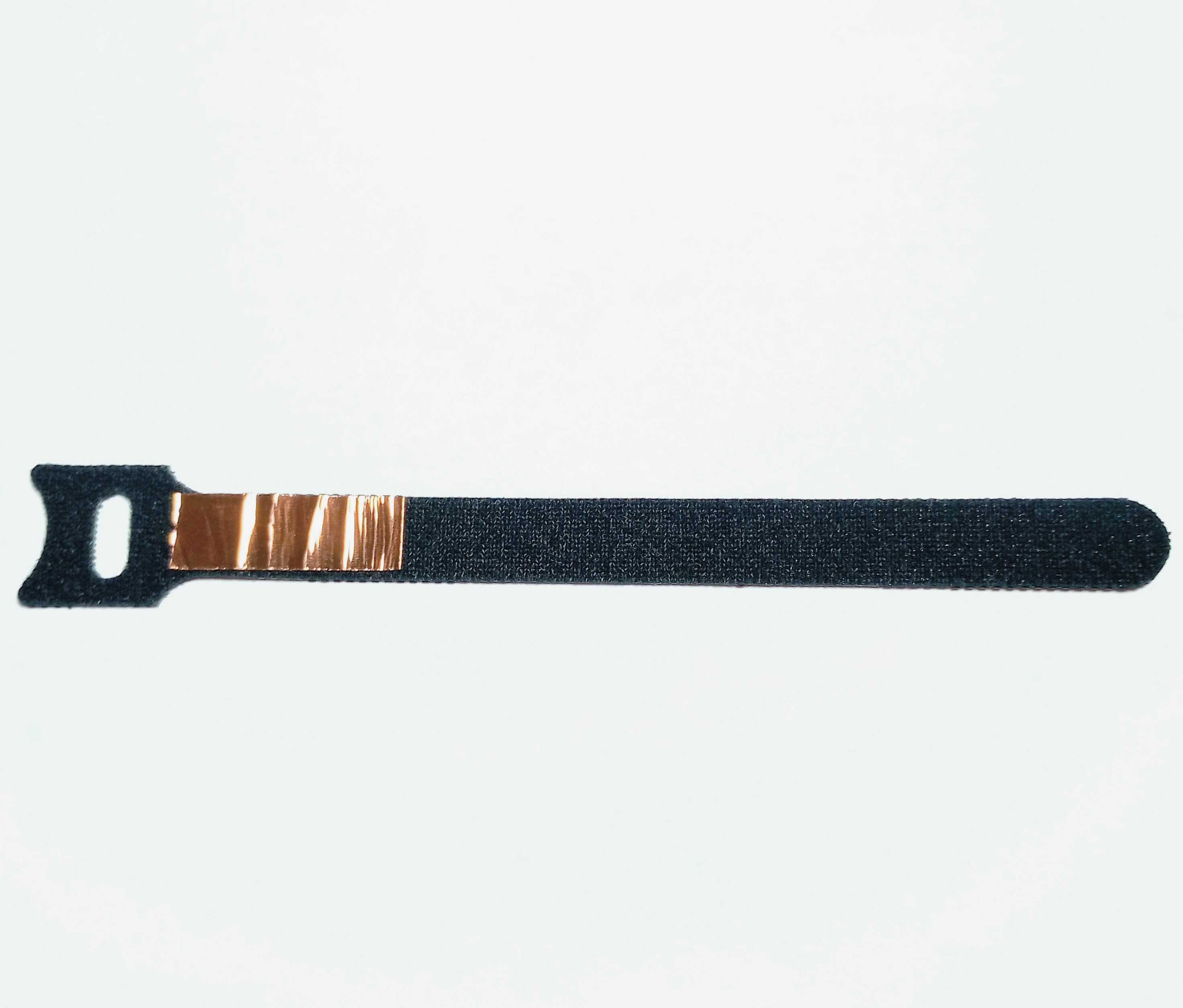 Velcro sensor strap with copper tape attached